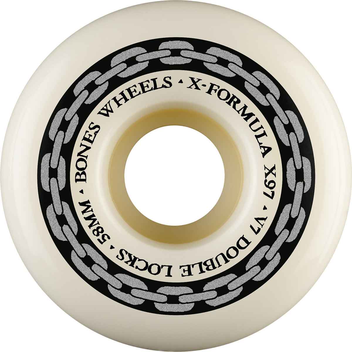 Bones X-Formula V7 Double-Lock Skateboard Wheels - Natural 58mm
