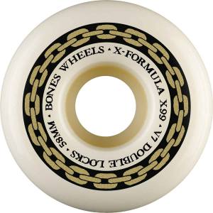 58mm 99a Bones X-Formula V7 Double-Lock Wheels - Natural
