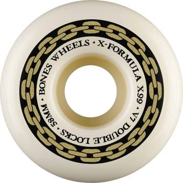 Bones X-Formula V7 Double-Lock Skateboard Wheels - Natural 54mm
