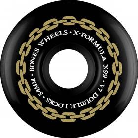 54mm 99a Bones X-Formula V7 Double-Lock Wheels - Black