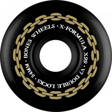 Bones X-Formula V7 Double-Lock Skateboard Wheels - Black 54mm 99a