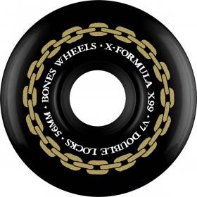 56mm 99a Bones X-Formula V7 Double-Lock Wheels - Black