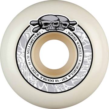 Bones X-Formula V7 Double-Lock Skateboard Wheels - Natural 58mm