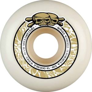 54mm 99a Bones X-Formula V8 Double-Wides Wheels - Natural