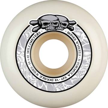 Bones X-Formula V7 Double-Lock Skateboard Wheels - Natural 56mm
