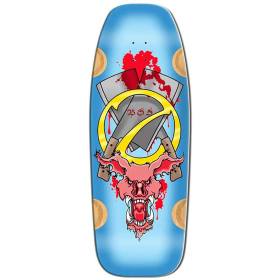 12x33 Bulldog Skates Evil Pig Shaped Deck -  Blue