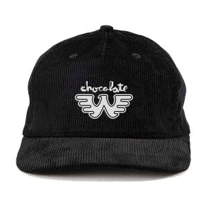 Chocolate Waylon Cord 5-Panel Snapback Hat - Black