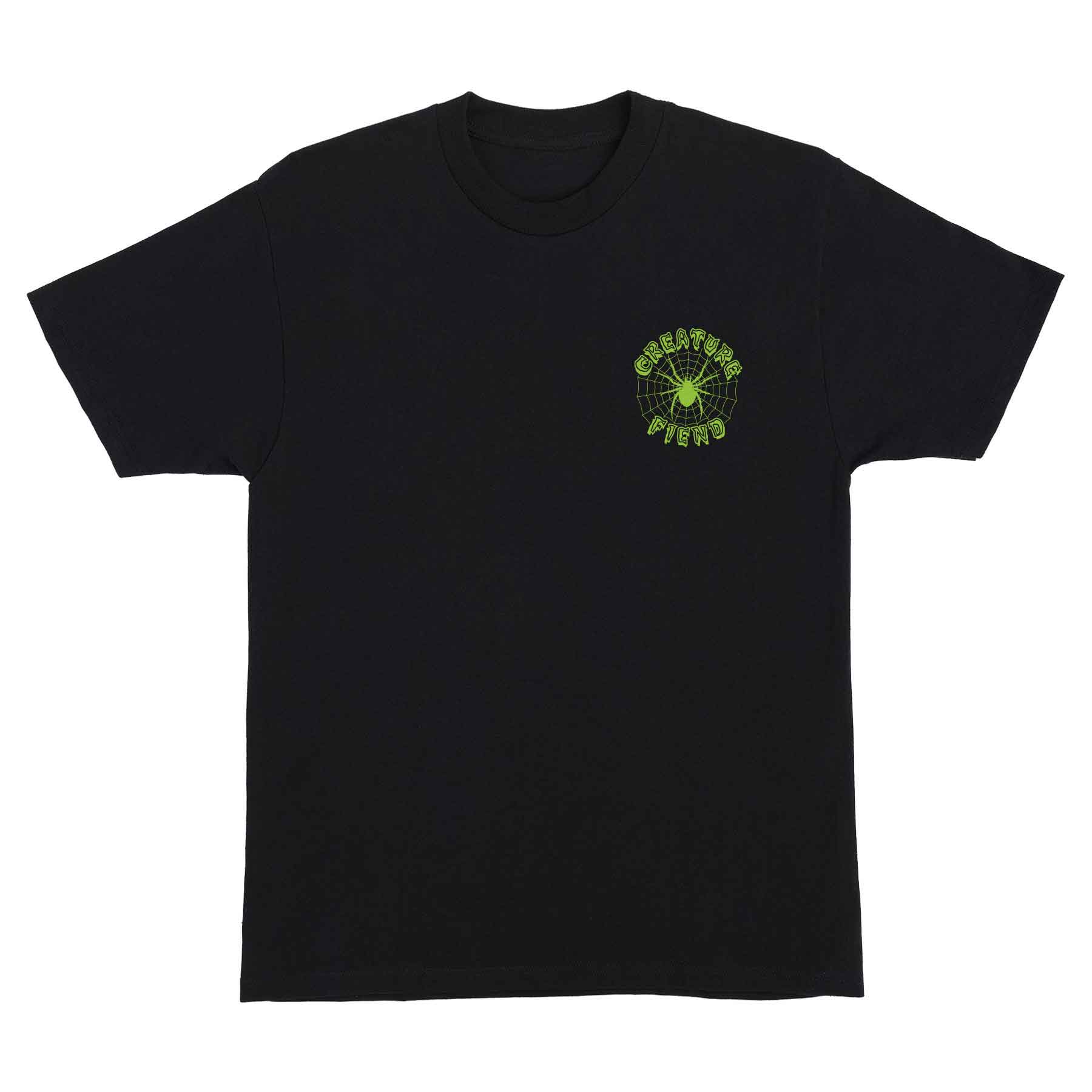 Creature Skateboards Web Chest T-Shirt - Black | SoCal Skateshop