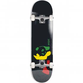 Enjoi Rasta Panda 1st Push Complete Skateboard - Black 7.25x29.2