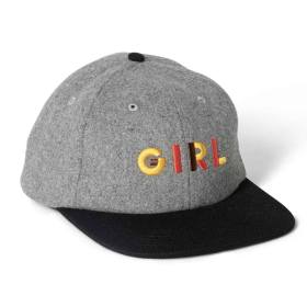 Girl Skateboards Jeron Wool 6-Panel Snapback Hat - Grey/Black