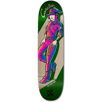 H-Street Carabeth Burnside Cowgirl Skateboard Deck - Green/Natural
