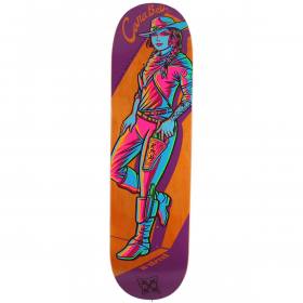 8.25x32 H-Street Carabeth Burnside Cowgirl Deck - Purple/Orange Stain