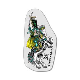 H-Street Skateboards Carabeth Burnside Sticker - Clear/Green/Yellow 6" x 3"