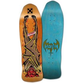 9.5x33.5 H-Street T-Mag Hell Bat Shaped Deck - Metallic Copper-Red Inks