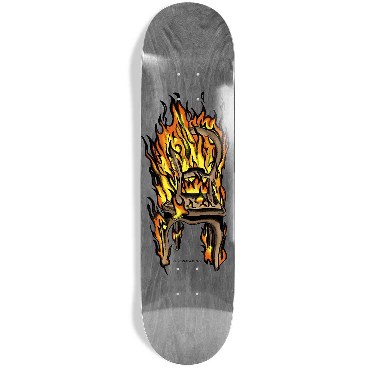 Jacuzzi Unlimited Chair On Fire Twin Tail EX7 Skateboard Deck
