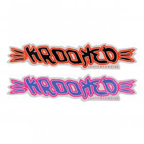 Krooked Skateboards Brush Script Sticker - 10"