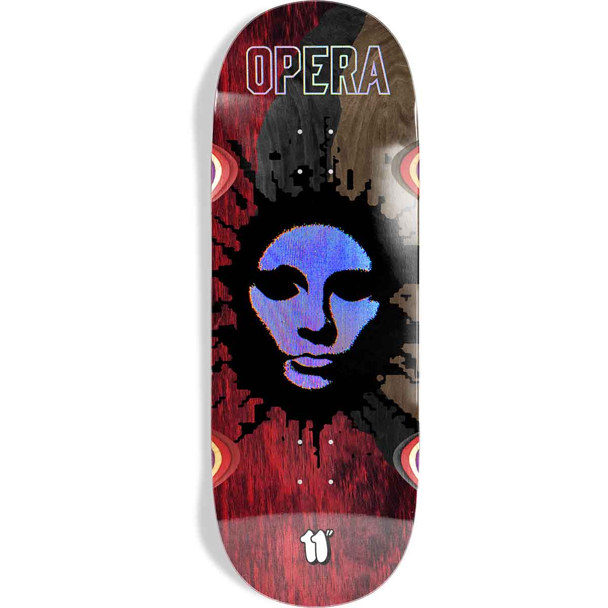 Opera Fatties RGB Mask EX7 Skateboard Deck - Red/Black 11x32
