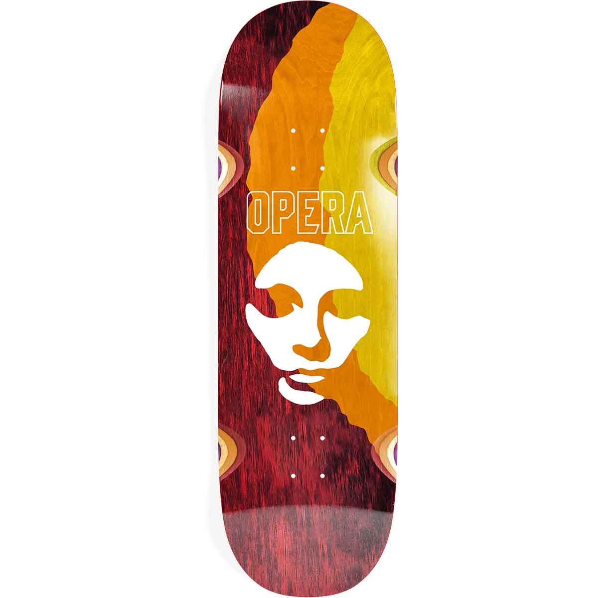 Opera Triple Torn Mask EX7 Skateboard Deck - Red/Orange/Yellow