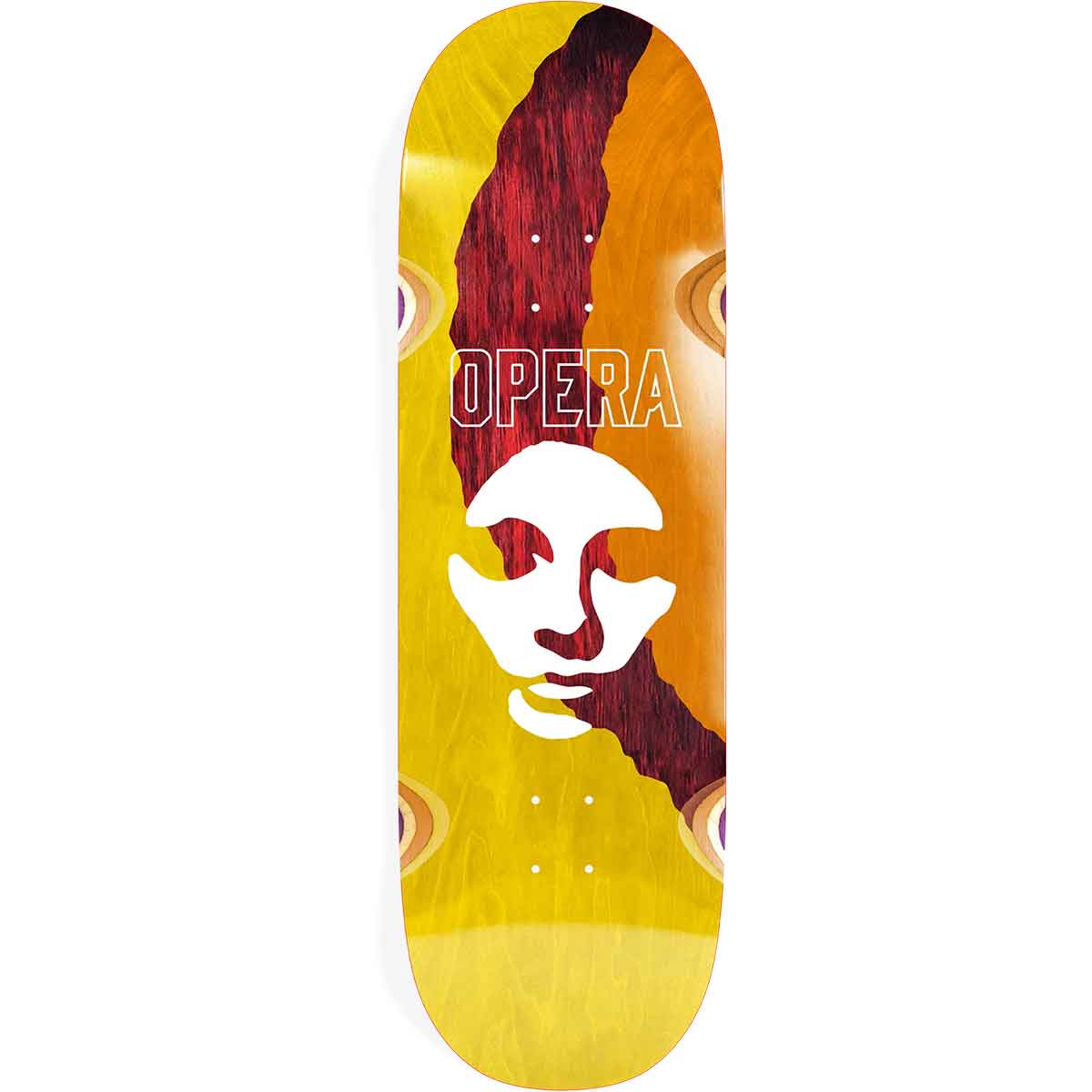 Opera Triple Torn Mask EX7 Skateboard Deck - Red/Orange/Yellow