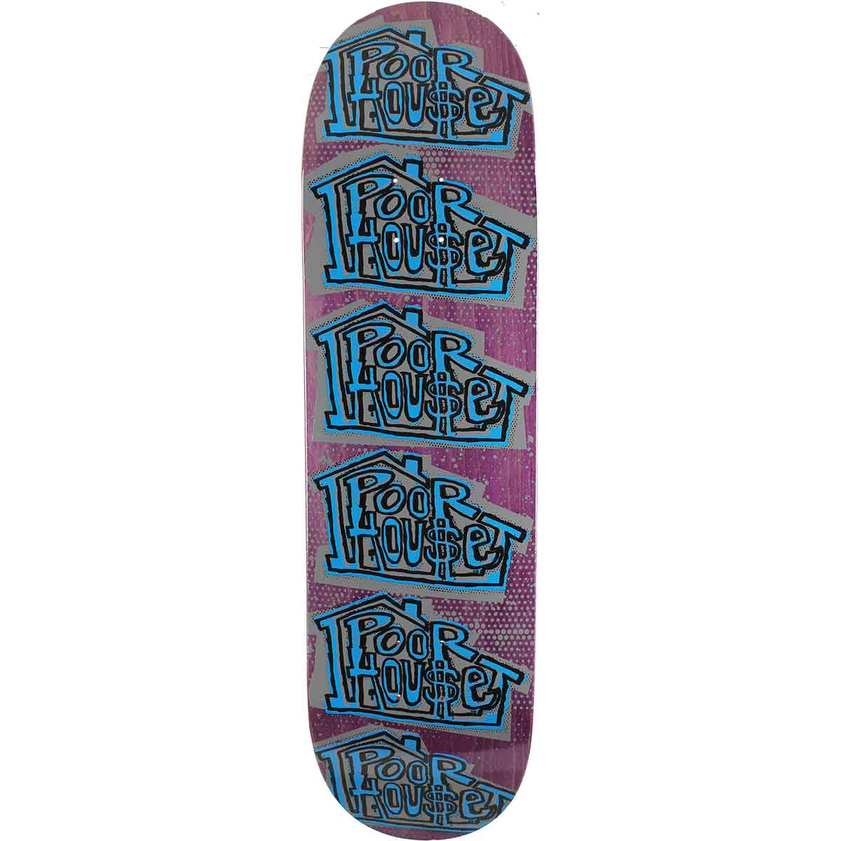【レア 雰囲気◎】80-90's POORHOUSE SKATEBORDS Poorhouse Pop Skateboard Deck - Purple Stain 8.5x32.375 | SoCal