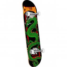 Powell Peralta Cab Chinese Dragon Birch Complete Skateboard - Black/Green 7.5x28.65
