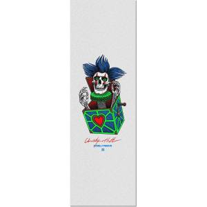 10.5x33 Powell Peralta Chris Hiett Skull Premium Printed Griptape - Clear