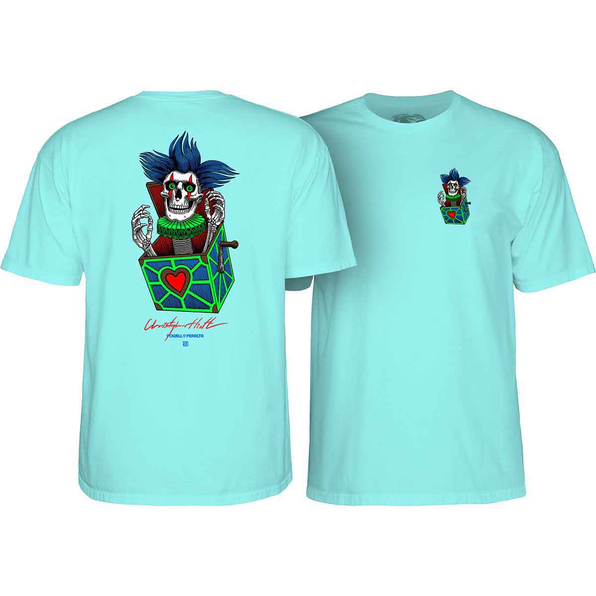 Powell Peralta Chris Hiett Skull T-Shirt - Celadon | SoCal Skateshop