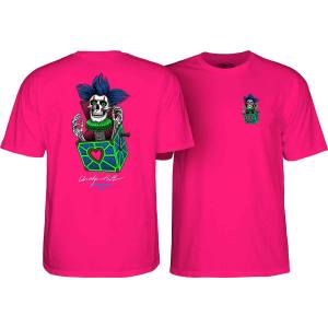 Powell Peralta Chris Hiett Skull T-Shirt - Hot Pink