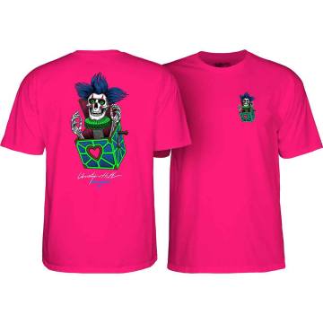 Powell Peralta Chris Hiett Skull T-Shirt - Hot Pink | SoCal Skateshop