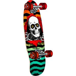 Powell Peralta Classic Cruiser Ripper Birch Complete Skateboard - Red/Aqua Fade 7.5x24