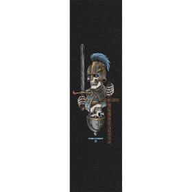 9x33 Powell Peralta Dan Corrigan Chess Skulls Premium Printed Griptape - Black