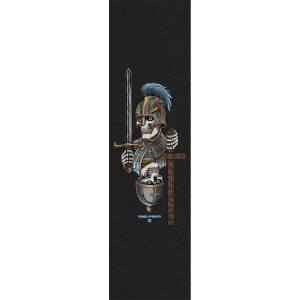 9x33 Powell Peralta Dan Corrigan Chess Skulls Premium Printed Griptape - Black