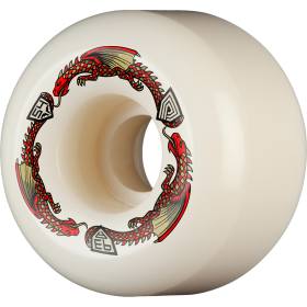 54mm x 39mm 93a Powell Peralta Dragon Formula A2 Symmetrical Wheels - White