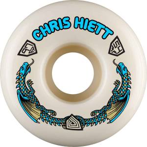 54mm x 34mm 97a Powell Peralta Dragon Formula Chris Hiett Pro V7 Symmetrical Wheels - White