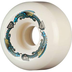 56mm x 36mm 97a Powell Peralta Dragon Formula Dragons V6 Symmetrical Wheels - White