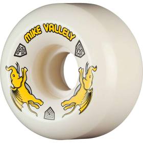 56mm x 36mm 95a Powell Peralta Dragon Formula Mike Vallely Pro V6 Symmetrical Wheels - White