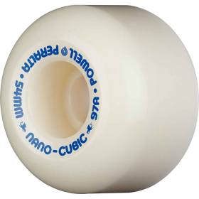 54mm x 36mm 97a Powell Peralta Dragon Formula Nano-Cubic Asymmetrical Wheels - White