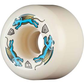 54mm x 39mm 97a Powell Peralta Dragon Formula Nano Rats AA2 Wheels - White