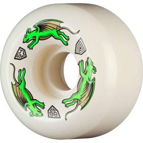 54mm x 34mm 88a Powell Peralta Dragon Formula Nano Rats AV6 Asymmetrical Wheels - White