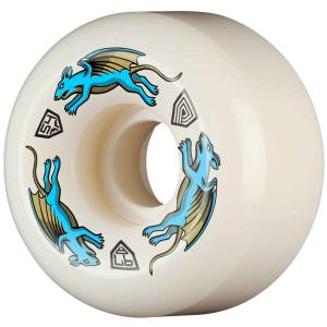 53mm x 34mm 97a Powell Peralta Dragon Formula Nano Rats AV4 Asymmetrical Wheels - White