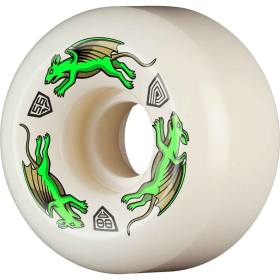 56mm x 36mm 88a Powell Peralta Dragon Formula Nano Rats AV6 Asymmetrical Wheels - White