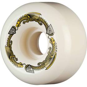 58mm x 33mm 95a Powell Peralta Dragon Formula Rat Bones II Symmetrical Wheels - White