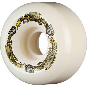 54mm x 36mm 93a Powell Peralta Dragon Formula Nano-Cubic Asymmetrical Wheels - White