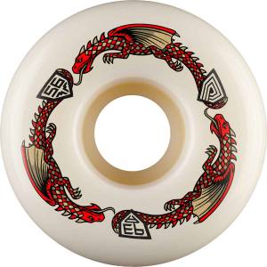 56mm x 36mm 93a Powell Peralta Dragon Formula Red Dragon V7 Wheels - White