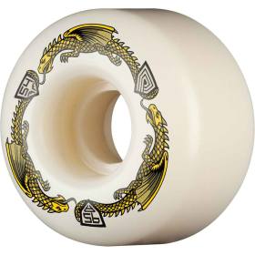 54mm x 34mm 95a Powell Peralta Dragon Formula V4 Symmetrical Wheels - White