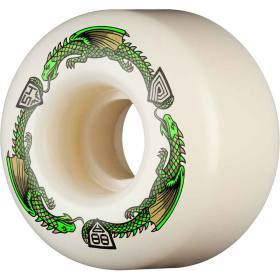 54mm x 34mm 88a Powell Peralta Dragon Formula V4 Symmetrical Wheels - White