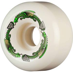 56mm x 36mm 88a Powell Peralta Dragon Formula V6 Symmetrical Wheels - White