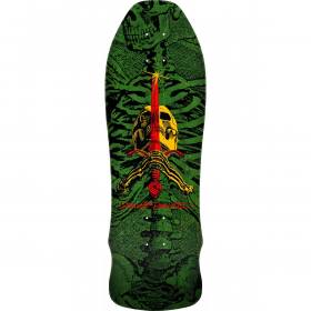 9.75x30 Powell Peralta Geegah Skull & Sword Re-Issue Deck - Green - PRE-ORDER