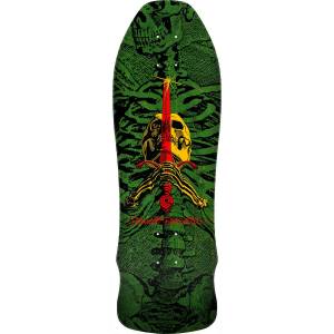 9.75x30 Powell Peralta Geegah Skull & Sword Re-Issue Deck - Green - PRE-ORDER