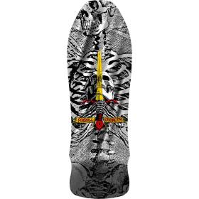 9.75x30 Powell Peralta Geegah Skull & Sword Re-Issue Skateboard Deck - Silver Foil PRE-ORDER